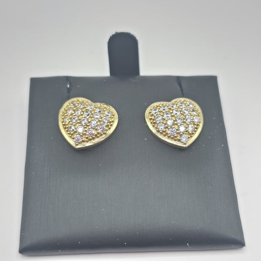 HEART STUD EARRING 10K