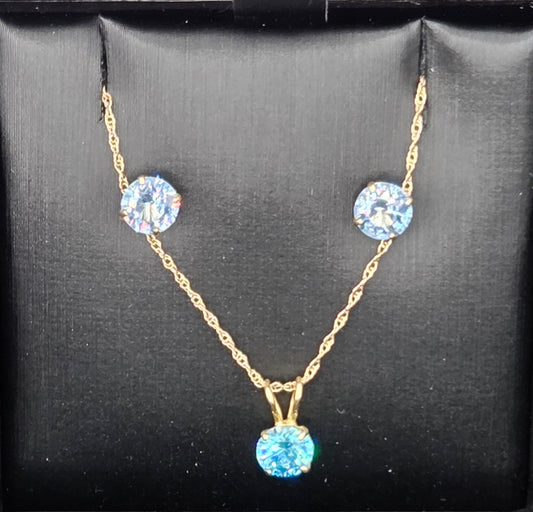 BIRTH STONE NEKLACE SET MARCH