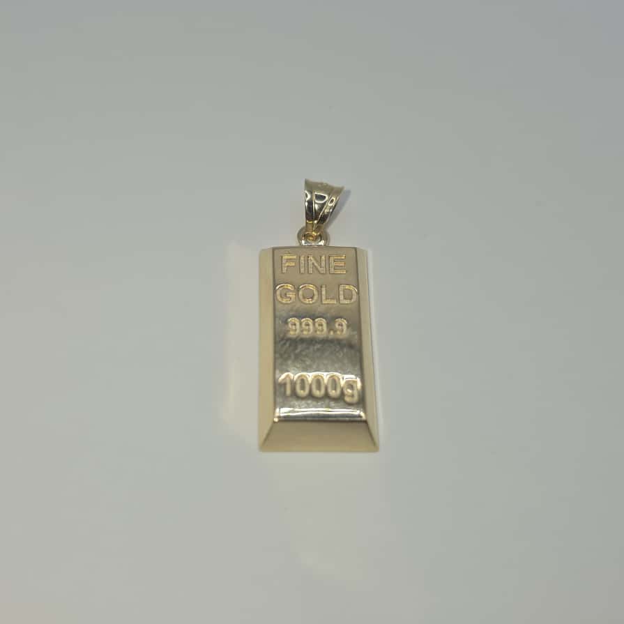 GOLD BAR PENDANT 14K