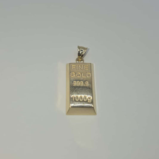 GOLD BAR PENDANT 14K