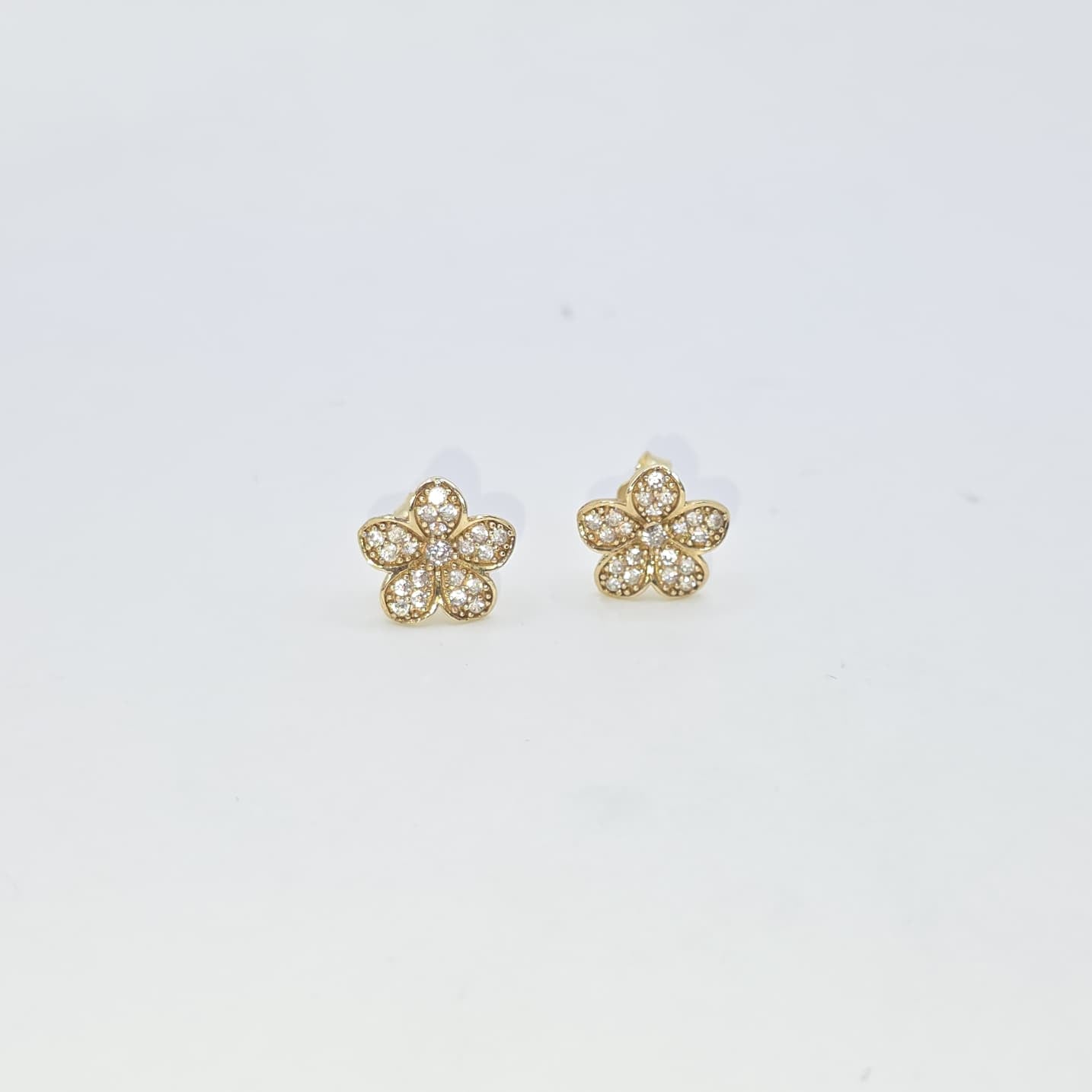 FLOWERS STUD EARRING 10K