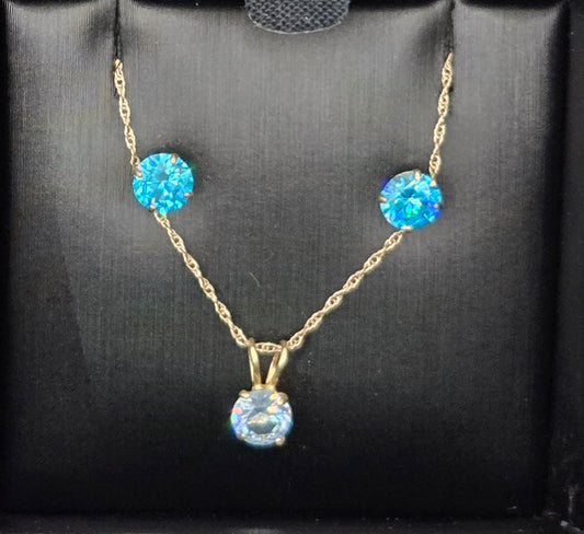 BIRTH STONE NECKLACE SET DECEMBER