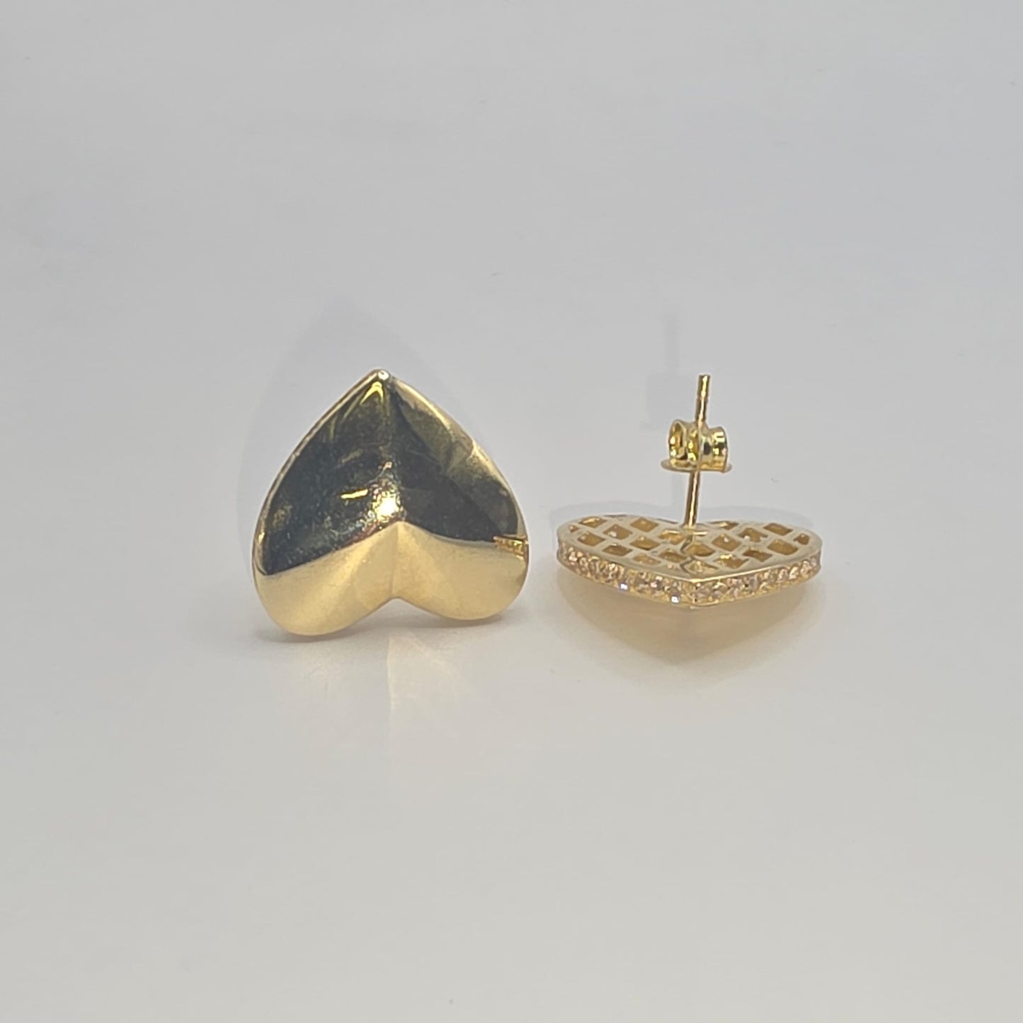 HEART STUD EARRING 10K