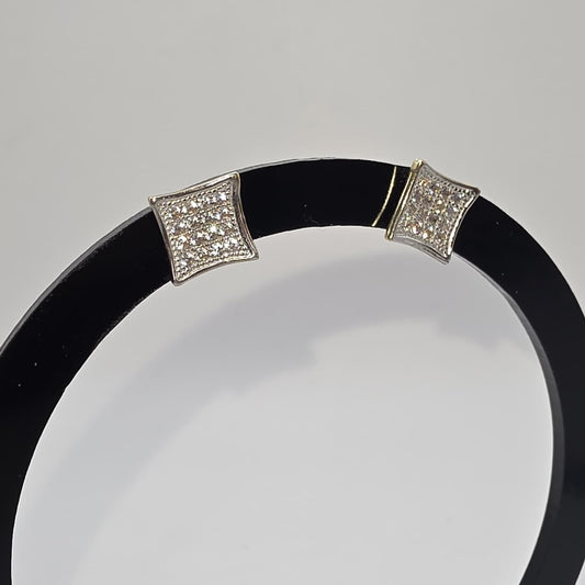 SQUARE STUD EARRING 10K